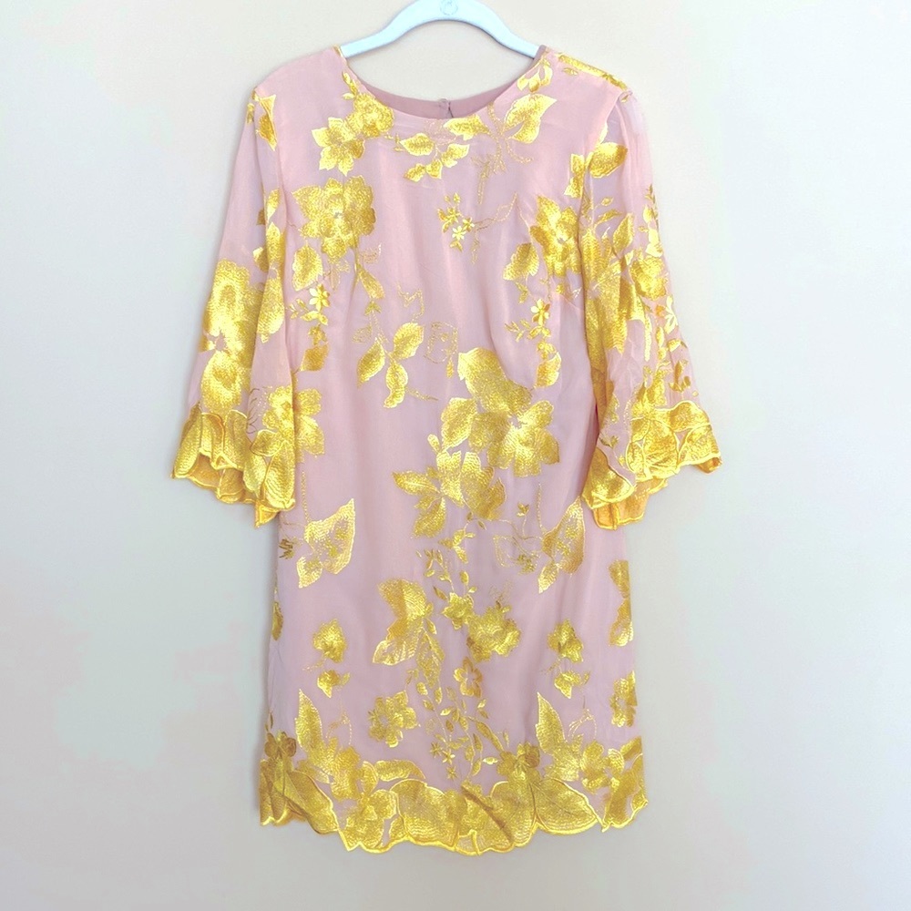 Dress the Population bell sleeve dress. Size M